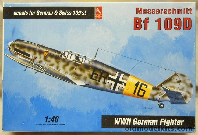 Hobby Craft 1/48 Messerschmitt Bf-109D - Luftwaffe Or Swiss Air Force, HC1568 plastic model kit